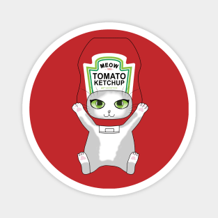 Ketchup Tomato Sauce Cat Magnet